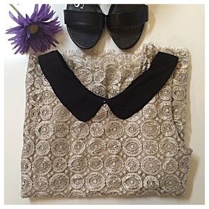 Lace Top w/Peter Pan Collar